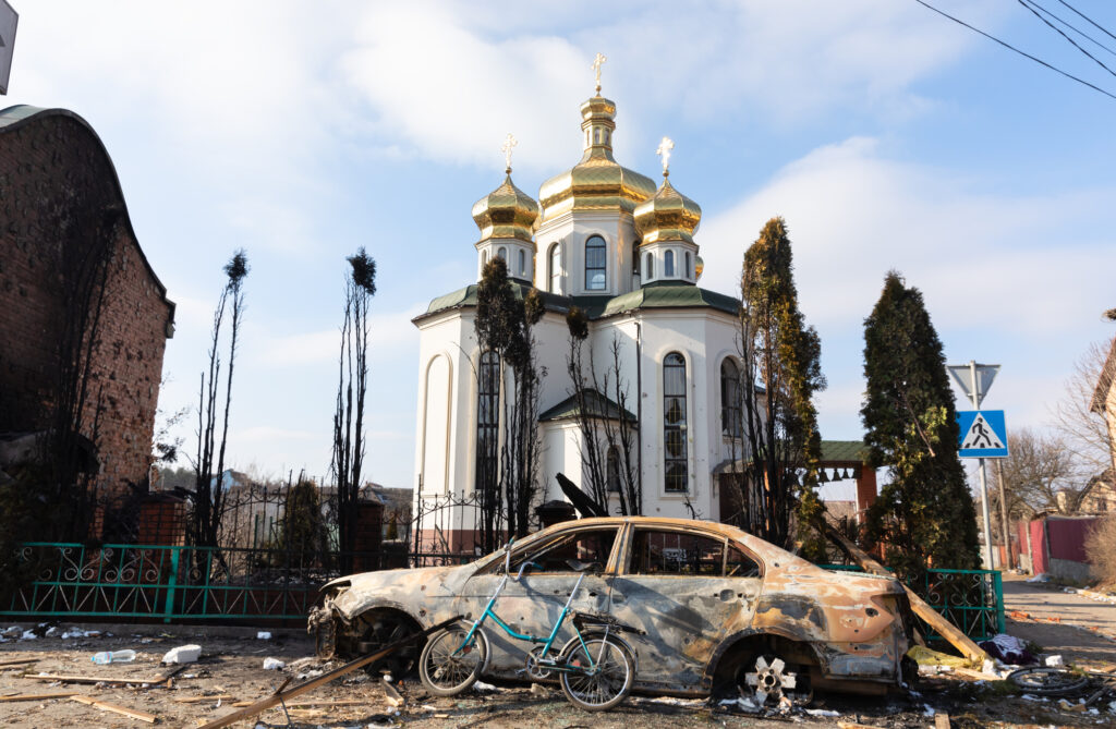 Destruction in Irpin - Ukrainian Church 